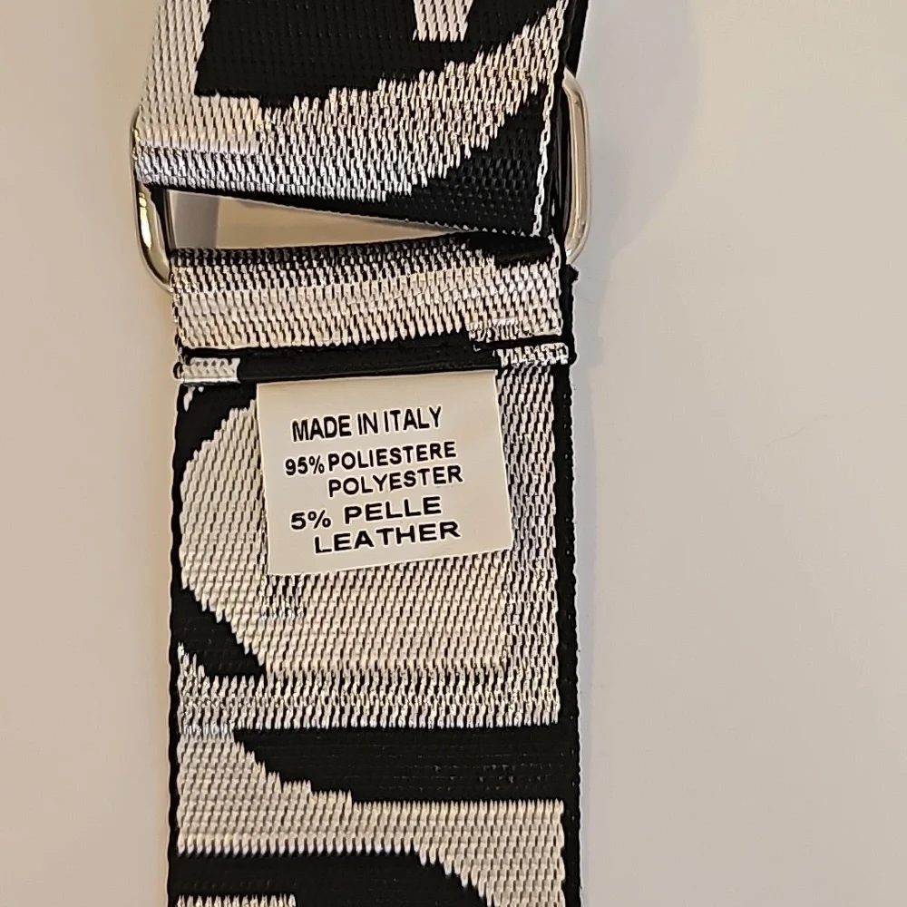 Jacquard Adjustable Shoulder Strap Bag Accessories Black Grey - Picture 4 of 8